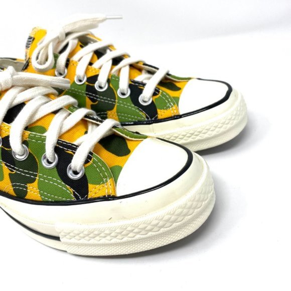 Converse Chuck 70 Low Canvas Camo Yellow Green Sneakers Women's Sizes 164408C - Picture 7 of 9